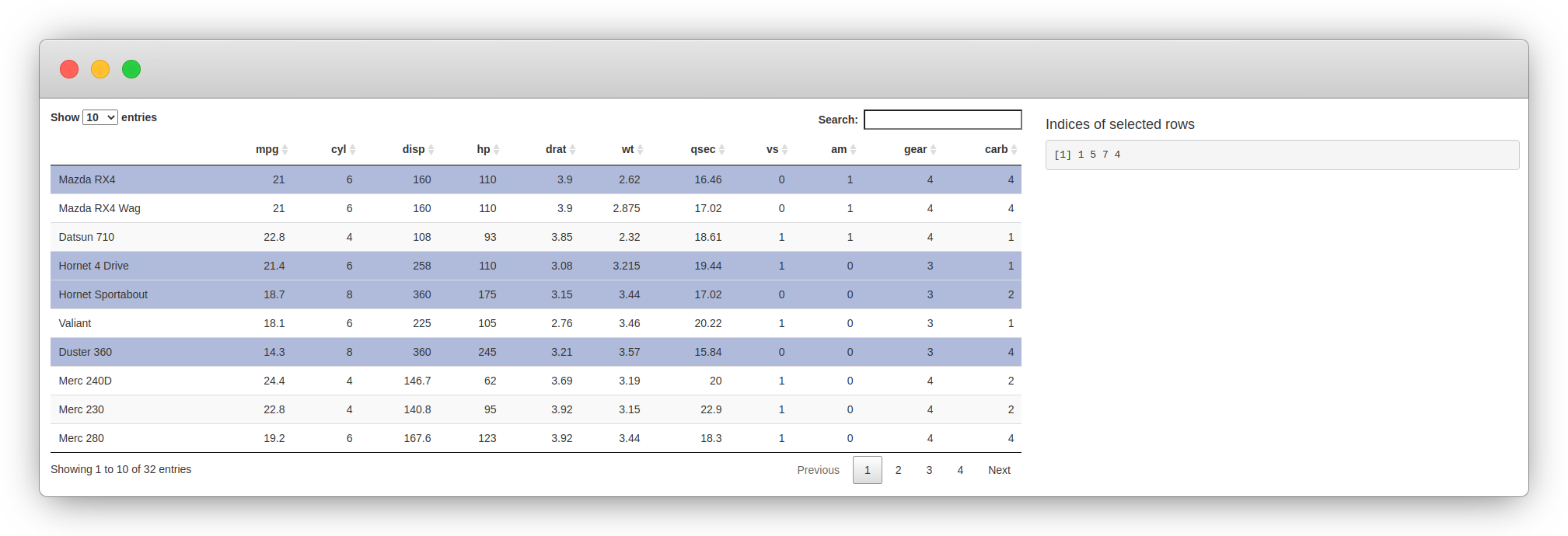 DT package example